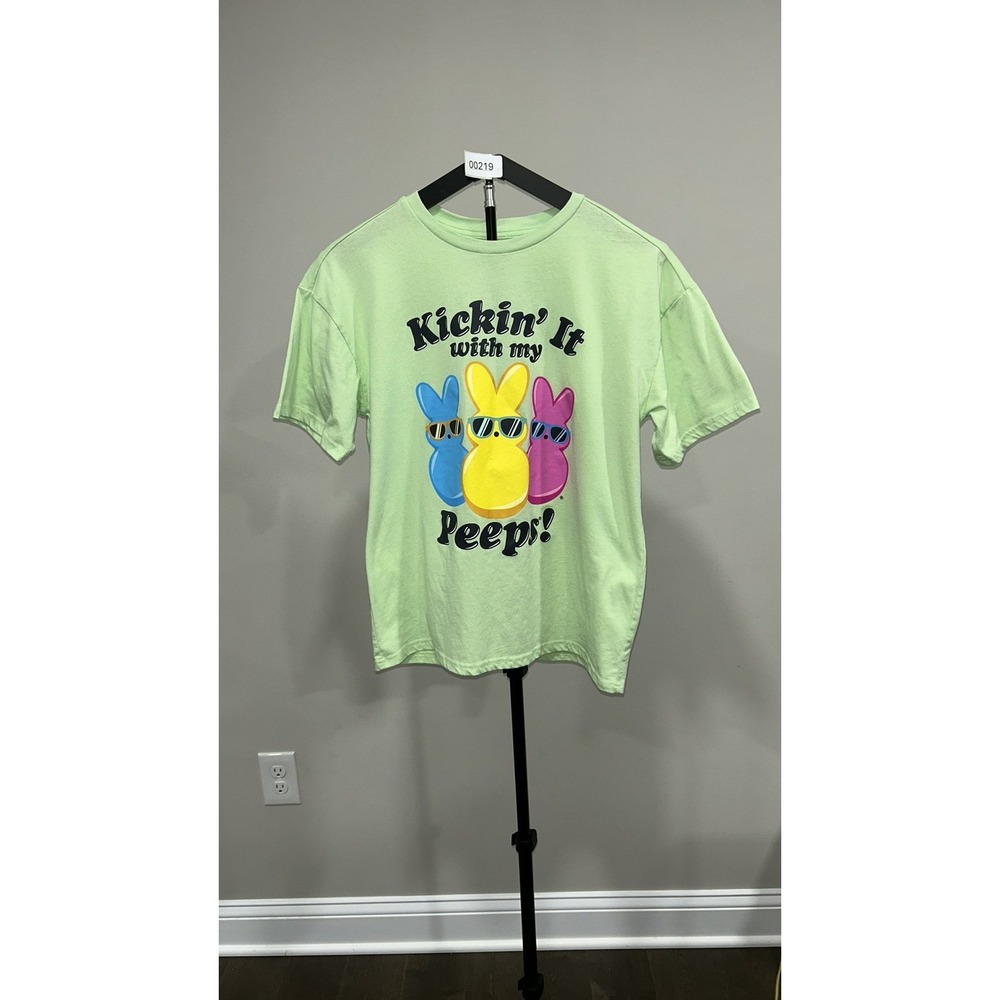 Peeps Brand Mint Green Kickin It Graphic T-Shirt Kids Size 18